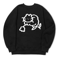 Awesome Us Cat And Tulip Sweat Shirts_3 Color Black/M