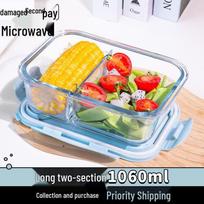 Microwave Safe Divided Glass Bento Box