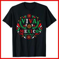 Viva Mexico Mexican independence day - I Love Mexico Black Cotton T-Shirt S-5XL XXL