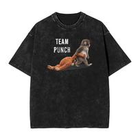 Harajuku Washed Shirts Sad Monkey Punch Meme with an Orange Toy  Apparel Vintage T-Shirts Oversize  Streetwear Short Sleeve S įvairiaspalvis