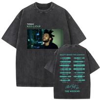 The Weeknd XO Tour 2026 Vintage Washed T Shirt Men Women Pop Music Short Sleeve T-Shirts Rap Hip Hop Gothic Clothing T-shirts S įvairiaspalvis