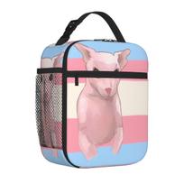 Bestselling Bingus Transgender Flag Animal Print Outdoor Lunch Bag Kindergarten Snack Cooler Lunch Bag One Size