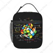 Math Rubik Rubix Rubiks Player Cube Math Lovers Insulated Lunch Bag Women Portable Thermal Cooler Lunch Box Office Picnic Travel One Size