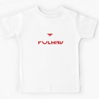 Polska I Love Poland T Shirt Sticker Kids T-Shirt 150