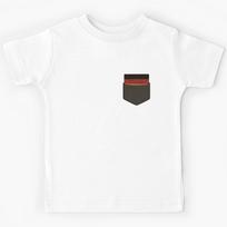 Vintage German Pride Pocket — Distressed German Flag with Eagle Accent Kids T-Shirt 120