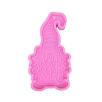 Santa Claus Keychain Silicone Mold with Hole Keyring Pendant Handmade Mold