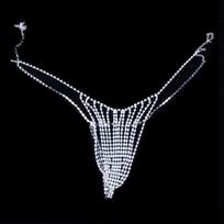 Luxury Rhinestones G-string Body Chain Crystal Bikini Thong Panties Belly Cha 1