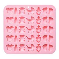 1Pcs Silicone Baby Shower Mold Baby Feet Mold Baby Bottle Pacifier Baby Onesie Baby Carriage Bear Molds BPA-Free Chocolate Candy Making Kit