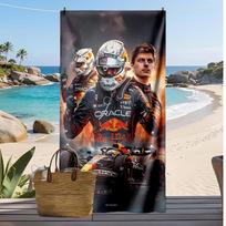 Formula Racing Printed Quick Dry Beach Towel Super Absorbent Soft Lightweight Bath Towel for Pool Summer Travel 70cmx140cm(27x55inch)