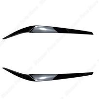 Car Front Headlight Eyelid Eyebrow For BMW 5 Series G30 G31 G38 F90 M5 525i 530i 540i 2017-2021 Headlamp Cover Trims 3D Stickers Gloss Black