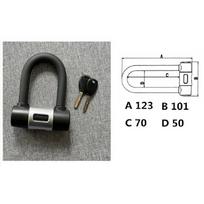 Falante Anti-Theft Bike U Lock with 2 Brass Keys Motorcycle  U Lock Waterproof Bicycle Security 3 Size Options 6108-1
