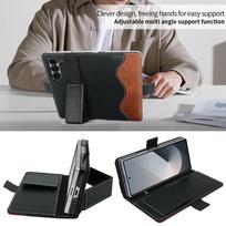 Faux Leather Wallet Case with RFID Blocking for Samsung Galaxy Z Fold 7, 6, 5 Featuring A Card Holder and Kickstand Flip Cover Galaxy Z Fold7 juoda