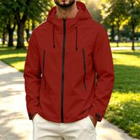 Men's Outdoor Sports Jacket Windbreaker for Hiking Running and S raudona