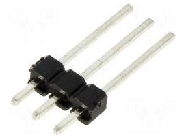 Connector: pin strips | socket | male | PIN: 3 | THT | straight | 2.54mm