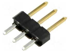 Connector: pin strips | socket | male | PIN: 3 | THT | straight | 2.54mm