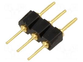 Connector: pin strips | socket | male | PIN: 3 | THT | straight | 2.54mm