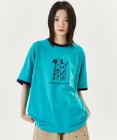 Mark Gonzales Mg Pup Ringer T-Shirt - Mint Mint/090