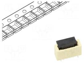 Connector: FFC/FPC | tinned | SMT | 0.5A | 30V | PIN: 8 | Mat: LCP | vertical