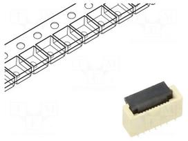 Connector: FFC/FPC | gold-plated | SMT | 0.5A | 30V | PIN: 10 | Mat: LCP