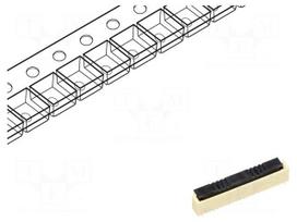 Connector: FFC/FPC | tinned | SMT | 0.5A | 30V | PIN: 40 | Mat: LCP | ZIF
