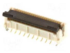 Connector: FFC/FPC | gold-plated | SMT | 400mA | 50V | V-Flip | PIN: 20