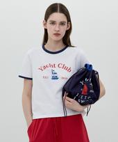 Clove [25Ss Clove] Yacht Ringer T-Shirt (White) White/Free