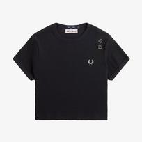 Fred Perry [Amy Winehouse] Ribbed T-Shirt - Black Afpf2519112-102 Black/S
