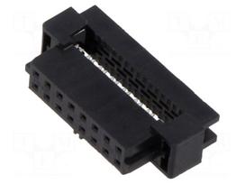 Connector: wire-wire/PCB | socket | female | PIN: 16 | Milli-Grid | 1A