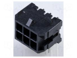 Connector: wire-board | socket | male | PIN: 6 | Micro-Fit 3.0 | 3mm | 2x3