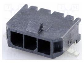 Connector: wire-board | socket | male | PIN: 3 | Micro-Fit 3.0 | 3mm | 5A