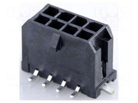 Connector: wire-board | socket | male | PIN: 8 | Micro-Fit 3.0 | 3mm | 2x4