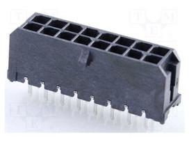 Connector: wire-board | plug | male | PIN: 16 | MICRO | Inom: 8.5A | THT
