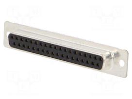 Connector: D-Sub | PIN: 37 | plug | female | for cable | soldering | 7.5A