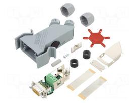 Connector: D-Sub | PIN: 9 | angled 55° | screw terminal | for cable