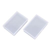 Pokers 2pcs Transparent Playing Cards Container Plastic Storage Case Plastic Boxes Playing Card Box