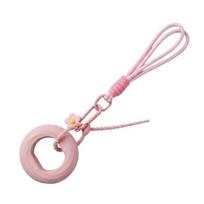 Mini Fitness Finger Grip Keyring Silicone Hand Exerciser Keychain  DIY Gifts rožinė