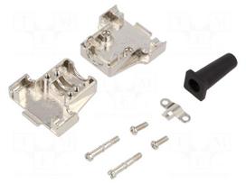Enclosure for connectors: D-Sub | for cable | straight | shielded