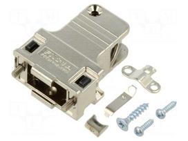 Enclosure for connectors: D-Sub | for cable | angled | shielded