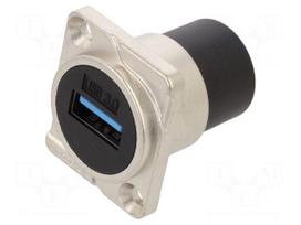 Connector: USB A | AC | straight | 3 | IP40