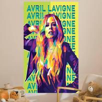 Singer A-Avril L-Lavignes Printed Large Wall Tapestry Art Science Fiction Room Home Decor Decor Blanket 100X70CM