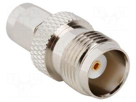 Adapter | SMA male,TNC female | Insulation: PTFE | 50Ω | brass | 11GHz