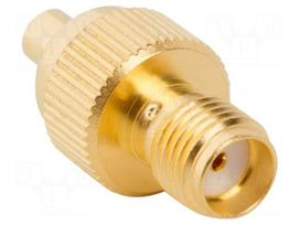 Adapter | MMCX female,SMA female | Insulation: PTFE | 50Ω | brass