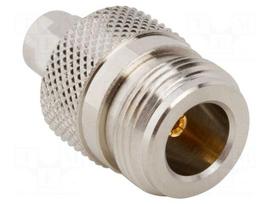 Adapter | N female,SMA male | Insulation: PTFE | 50Ω | brass | 11GHz