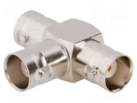 Adapter | BNC female,both sides | Insulation: POM | 50Ω | brass | 4GHz