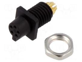 Connector: circular | 60V | 3A | PIN: 5 | socket | female | soldering | IP40