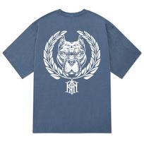 Khan 6312 Ktpn0195 Pitbull Pigment Short Sleeve T-Shirt - Blue Blue/L