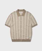 Amphist Mojito Herringbone Knit Shirt Beige Beige/Medium