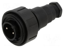 Connector: circular | plug | male | PIN: 2 | 12A | 277V | IP68,IP69K | 6÷8mm