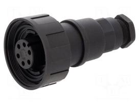 Connector: circular | plug | female | PIN: 6 | 5A | 277V | IP68,IP69K