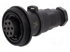 Connector: circular | plug | female | PIN: 7 | 5A | 277V | IP68,IP69K